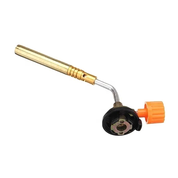 Aluminium Handle Gas Heating Torch Biru Merah Api 1300 derajat Butane Free Ignition Perangkat